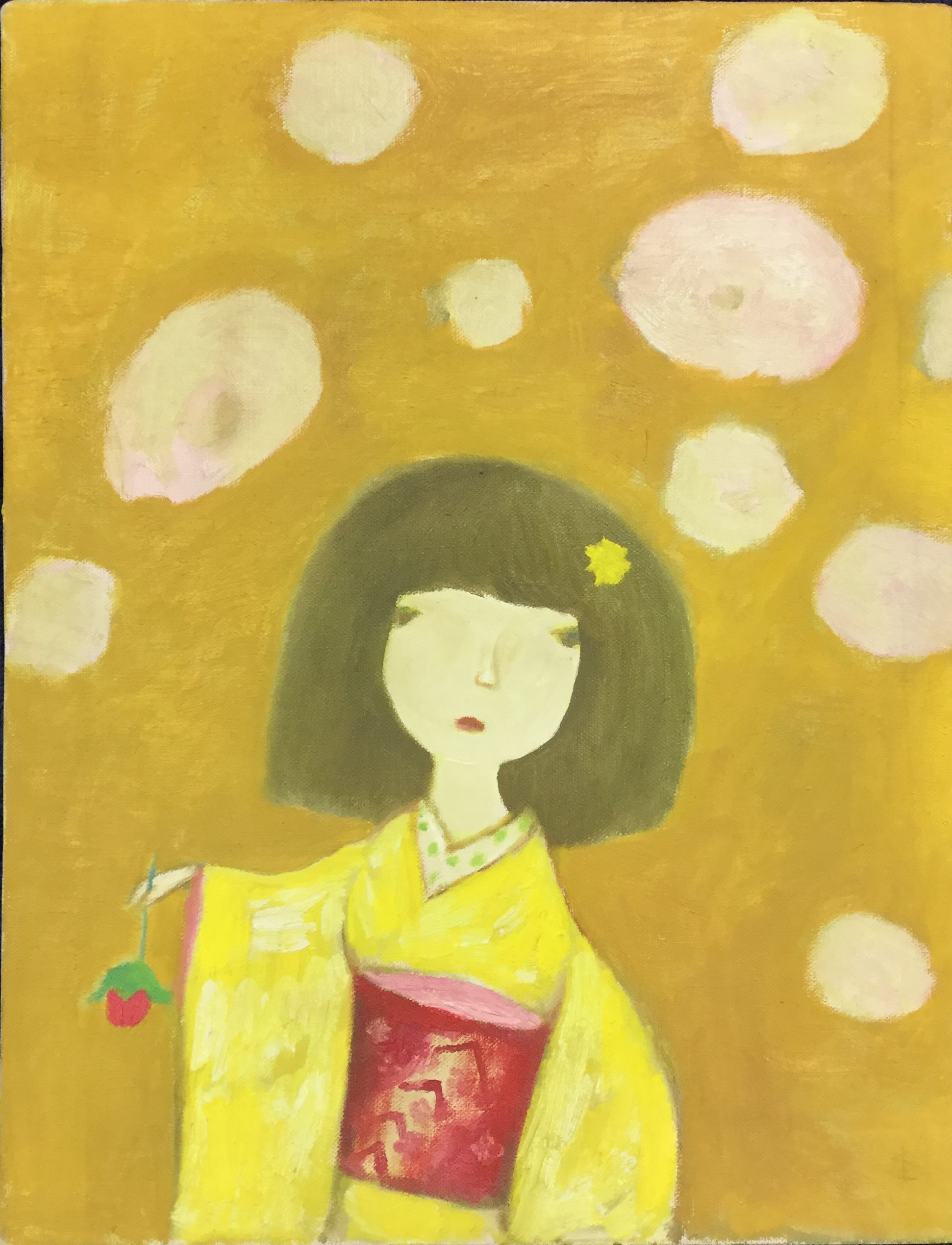 杢田たけを 少女 - 絵画/タペストリ